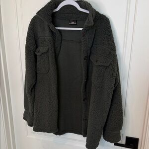 32 Degrees Dark Green Teddy Jacket
